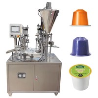 Máquina Automática de Llenado y Sellado de Tazas K-Cup, Máquina Rotativa de Llenado y Sellado de Tazas de Papel para Café en Polvo