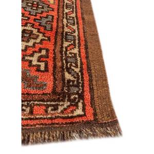 Alfombra Kiaan Grande de Lana Anudada a Mano, Rectangular 9x12, Diseño Geométrico Abstracto para Entrada, Pasillo, Modelo Paem-150, Rojo Naranja - Product Image 4