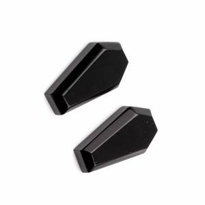 Cuarzo Ónix Negro 12x22mm Cabujón Liso Corte Escalonado Forma de Ataúd Calibrado Piedra Preciosa Suelta para Fabricación de Joyas Precio al por Mayor - Product Image 3