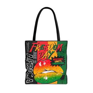 Borsa Tote Vivace per il Giorno della Liberazione degli Schiavi con Chiusura a Cerniera, Design Portatile in Tinta Unita - Product Image 1