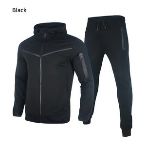 Ropa deportiva de entrenamiento personalizada con cremallera en blanco, ropa deportiva de dos piezas para hombre, chándal y ropa deportiva para hombre, chándal para correr, conjunto de ropa - Product Image 3