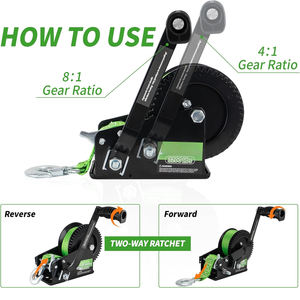 <span class=keywords><strong>Winch</strong></span> Trailer Kapal Tugas Berat AMBITION 3200lbs dengan Tali 32FT, Ratchet 2 Arah, Gear 4:1/8:1, <span class=keywords><strong>Winch</strong></span> Trailer Portabel dengan Engkol Tangan - Product Image 3