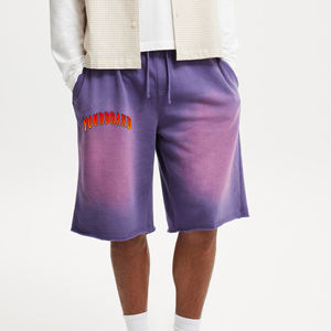 Pantalones cortos de peso pesado 100% algodón Sun Fade Wash para hombre, ropa de calle personalizada, pantalones cortos transpirables lavados con ácido Vintage para hombre - Product Image 1