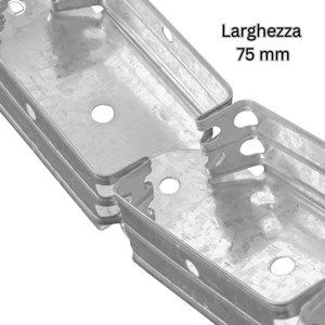 Profilo Guida Flessibile in Acciaio Zincato 1,5 m, Dimensioni 30 X 75 X 30 mm per Strutture Curve, Confezione da 1 - Product Image 4