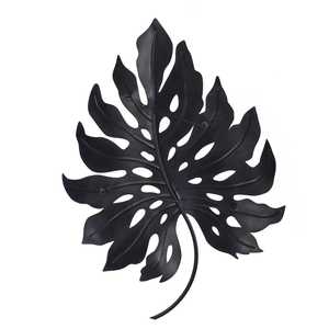 Décoration murale d'entrée Art déco de qualité supérieure feuilles vertes matériau en fer métal Arts du fournisseur indien - Product Image 1