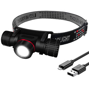 Lampada frontale a LED <span class=keywords><strong>ricaricabile</strong></span> 1100 Lumen Super luminosa - Product Image 1