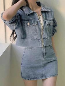 Veste en jean en fourrure pour femme chic avec dentelle de cristal et détails en détresse 2025 automne hiver mode essentielle - Product Image 3