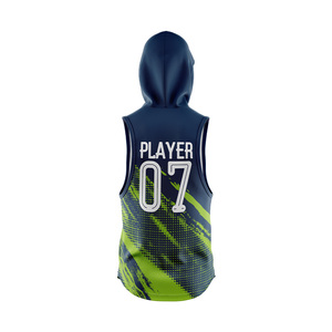 Maillots de football américain sans manches personnalisés pour hommes 7v7, grande taille, évacuation de l'humidité, impression par transfert thermique, prix bas, design personnalisé - Product Image 2
