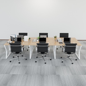 MConcept HBMC016 6-Piece Cluster <b>Desk</b> 360x120 <b>Foldable</b> <b>Office</b> <b>Desks</b> Steel Legs Wooden Iron for School <b>Office</b> Hospital Apartment - Product Image 2