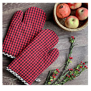 Vente en gros de gants de cuisine 100% en coton biologique, isolation écologique à haute température, certificat GOTS pour le barbecue à domicile - Product Image 4