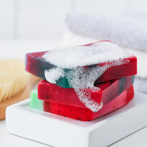 Cherry Glycerin <b>Soap</b> Bar Juicy Fragrance Skin Nourishing Formula Almond Olive Oil Vitamin E Private Label OEM Bulk Supply - Product Image 4