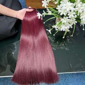 Extensiones de Cabello Humano Remy Vietnamita al por Mayor, Color 99J, Onda Natural, 100% Humano, Cutícula Alineada, Longitud de 6 a 32 Pulgadas, Calidad 10A - Product Image 1