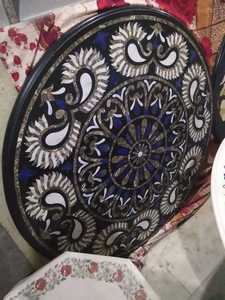 Mesa con incrustaciones de mármol para Hotel o para el hogar Muebles de piedra exclusivos Mesa de comedor de diseño antiguo moderno Rectangular - Product Image 5