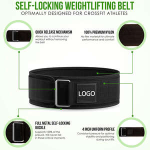 Wholesale Custom 4 Inch Gym Fitness Weightlifting Belt Adjustable Nylon with Logo Serious Functional <b>Training</b> <b>Weight</b> - Product Image 6