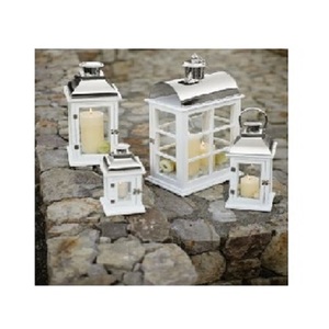 Metal <b>Lantern</b> <b>Candle</b> Holder for Home Decoration Black Powder Coated Stylish Design Metal <b>Lantern</b> <b>Candle</b> Holder Set of 2 - Product Image 4