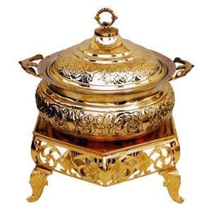 จานร้อนจัดเลี้ยงอาหารสุดหรูในร้านอาหารชุดบุฟเฟต์จานหัวโดมทุบทำจากสแตนเลส - Product Image 6