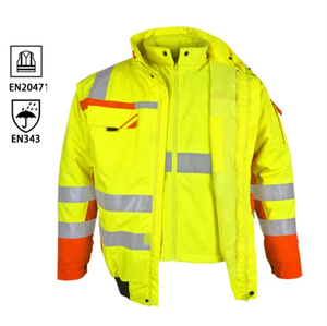 Vêtements de sécurité, personnalisables, haute visibilité, réfléchissants, ignifuges, respirants, polyester, imperméables, uniformes de travail, pas cher - Product Image 3