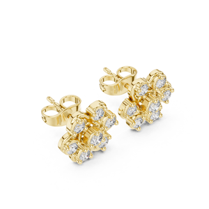 Pendientes de diamantes de corte redondo brillante de lujo, joyería elegante para mujer, perfecta para bodas, fiestas, regalos de lujo - Product Image 3