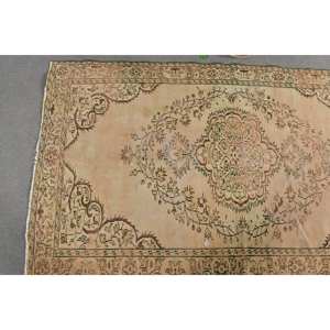 KayraHome Vintage Turkish Rug Beige <b>Brown</b> 5.8x9.5ft <b>Wool</b> Flat Weave Eco-Friendly Latex Patchwork Pattern Medium Pile Thickness - Product Image 3