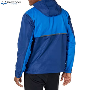 Profesional Raccoon Sports Hombres Anorak Chaquetas cortavientos Último estilo Color azul para el invierno - Product Image 2