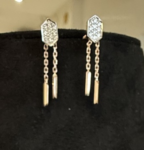 Conjunto de collar de diamantes de cadena de oro de 14K con pendientes Collar de diamantes naturales de 18K Joyería elegante de diamantes - Product Image 4