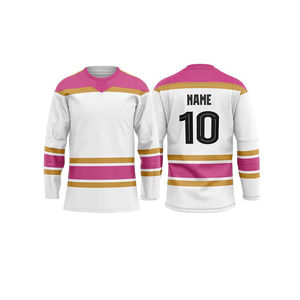 Maillot de hockey sur glace pour hommes chandail de sport lettres cousues chiffres maillots de hockey sur glace équipe personnalisée uniforme de hockey sur glace fans personnalisés - Product Image 4