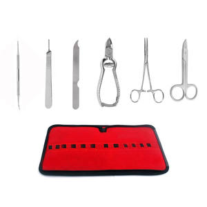 Kit d'outils de podologie et de beauté 12 pièces Kit de retrait d'ongle d'orteil Instruments de nettoyage pour podiatre - Product Image 1