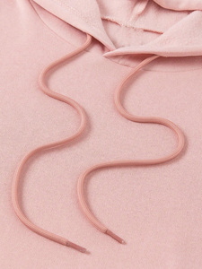 Sweat à capuche OEM pour femme grande taille, coupe courte, en molleton de coton délavé, à épaules tombantes, avec cordon de serrage et capuche brodée personnalisée, pour l'automne/hiver - Product Image 4