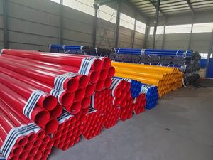 Tuyaux de lutte contre l'incendie, système de protection incendie, tube en acier au carbone, tube rainuré ERW, tube en acier métallique époxy rouge - Product Image 3