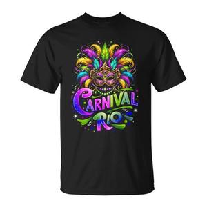 T-Shirt Souvenir di Rio, Brasile, per Costume di Carnevale, Abbigliamento Promozionale per Festival Mardi Gras - Product Image 1