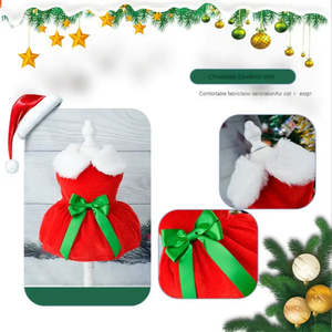 Solid Pattern Christmas <b>Dog</b> Robe Decorative Christmas Holiday Outfit for <b>Dogs</b> - Product Image 4