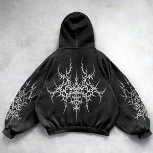 Fabricant pakistanais 100% coton français éponge Vintage sweat à capuche personnaliser meilleure qualité en détresse lavage à l'acide sweat à capuche pour hommes - Product Image 5