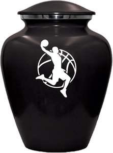 Urne funéraire de joueur de basket-ball Urne funéraire adulte humaine personnalisée pour les amateurs de basket-ball Urne personnalisée noire taille personnalisée - Product Image 5