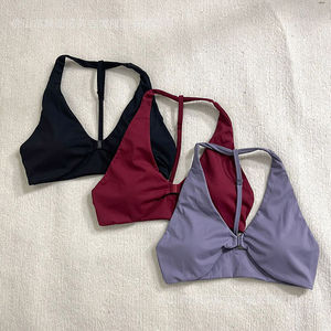 Sujetador Deportivo de Yoga Transpirable y de Alta Sujeción para Mujer, Material de Algodón y Elastano, Logotipo Frontal, Ropa Deportiva para Gimnasio, Fitness y Running - Product Image 6