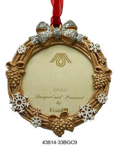 FABRICANTE ÁRBOL DE NAVIDAD OVAL VINTAGE ORNAMENTO DECORACIÓN MARCO ORNAMENTO - Product Image 1