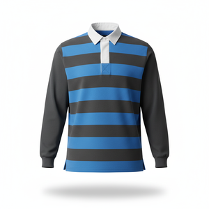 เสื้อรักบี้แขนยาวแบบสปอร์ตสำหรับผู้ชายผ้าฝ้าย100% ถักแบบสตรีทแวร์เสื้อแบบสวมหัว - Product Image 6