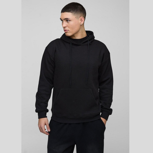 Pull à capuche pour homme en coton gris surdimensionné de haute qualité Logo personnalisé brodé Streetwear Doublure de poche kangourou Polaire thermique - Product Image 6