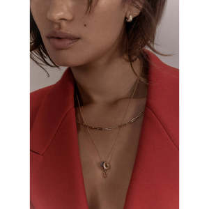 สร้อยคอแฟชั่นแบบเลเยอร์พร้อมโซ่แบบคลิปหนีบกระดาษ - Product Image 6