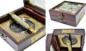 Fancy Magnifying Glass Handheld Decorative Handle with Wooden Box- Consulting <b>Detective</b> Home.by calvin handicraft - Product Image 2