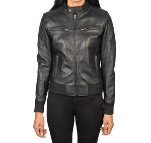 เสื้อแจ็คเก็ตหนังผู้หญิง เสื้อหนังฤดูหนาว ฤดูใบไม้ผลิ ฤดูใบไม้ร่วง เสื้อแจ็คเก็ตหนังผู้หญิง คุณภาพระดับพรีเมียม - Product Image 1