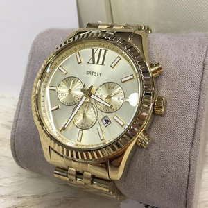 Orologio <span class=keywords><strong>Cronografo</strong></span> da <span class=keywords><strong>Uomo</strong></span> SATSIY MK8286, Cassa in <span class=keywords><strong>Acciaio</strong></span> Inox 44mm, Cinturino 22mm, Movimento al Quarzo, Resistente all'Acqua 100m - Product Image 4