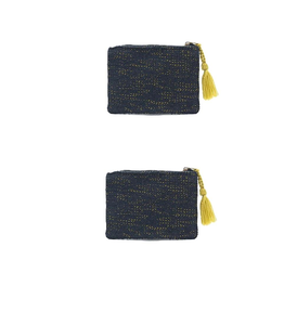 Pochette à monnaie brodée à la main avec des perles de graines, design personnalisé avec logo, style pour les mariages, les anniversaires et les fêtes - Product Image 2