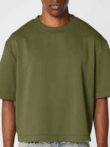 T-shirts pour hommes en molleton français 100% coton, 300 GSM, épais, faible MOQ, pas cher, vierge, coupe ample, style hip-hop, vente en gros - Product Image 3