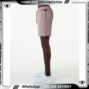 Acid <b>Wash</b> Shorts for <b>Boys</b> With Two Pockets Drawstring Waist Streetwear Summer Outdoor Shorts With Custom Logo Printed - Product Image 5