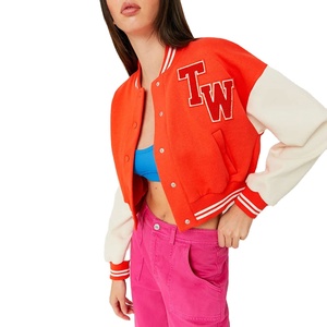 Fabricante OEM de Ropa, Chaquetas Varsity Cortas de Manga Larga para Mujer, Alta Calidad, Venta al Por Mayor, Personalizadas - Product Image 4