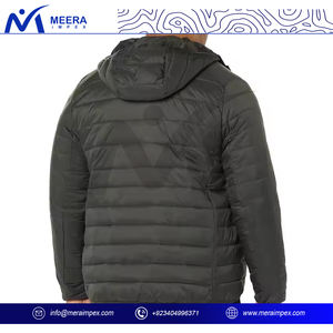 Veste d'hiver légère pour hommes | Vêtements d'extérieur matelassés chauds avec capuche | Conception coupe-vent résistante à l'eau pour la randonnée - Product Image 4
