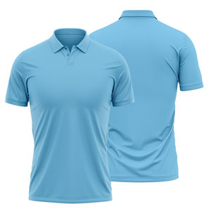 Vente en gros de t-shirts polo 100% coton pour hommes, tissu éponge de haute qualité, vêtements d'été décontractés et élégants, options de couleur d'impression personnalisées - Product Image 6