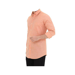 100% Premium coton Chambray formel hommes chemise habillée écologique respirant coupe ajustée décontracté grande taille paquet unique - Product Image 4
