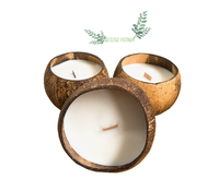 Cáscara de coco ecológica vietnamita para hacer velas/cuencos de velas de coco en bolsas de lino precio barato de Eco2go Vietnam