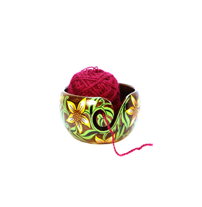 Bols ronds en bois et en fil imprimé de haute qualité pour tricoter une pièce de design de bol en fil de bois artisanal avec vente - Product Image 1